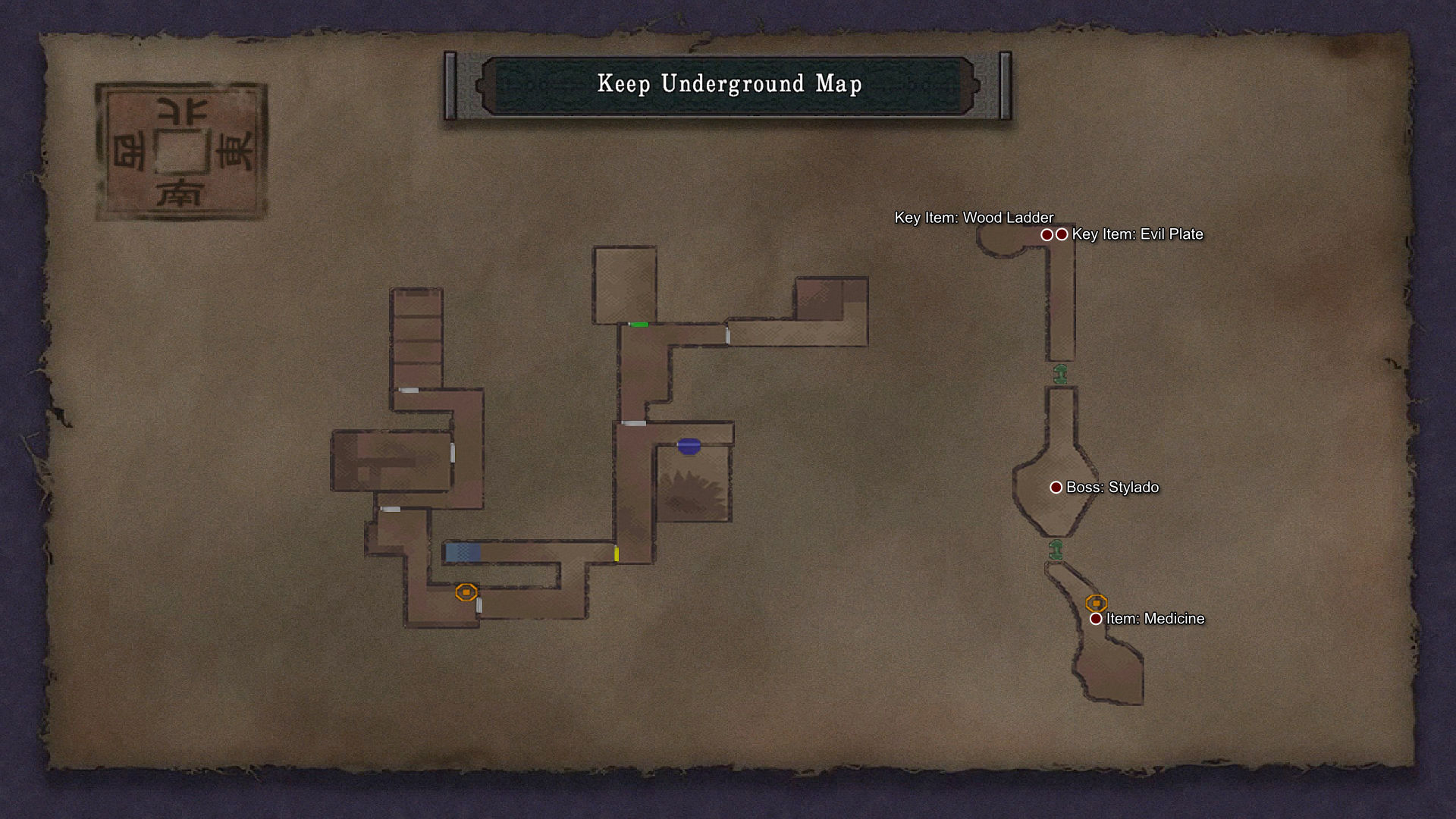 Map 1. Keep Underground