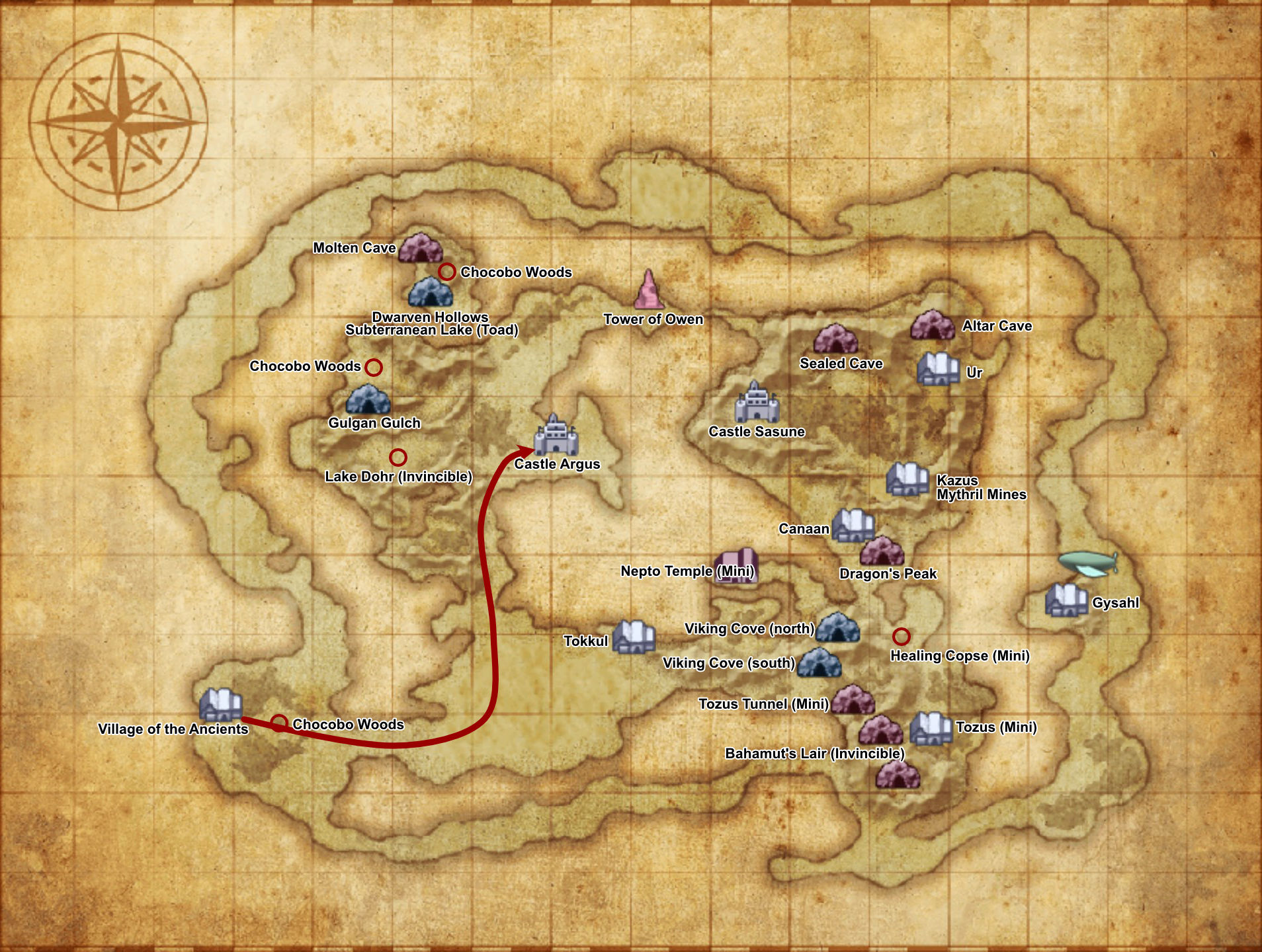 Castle Argus - world map
