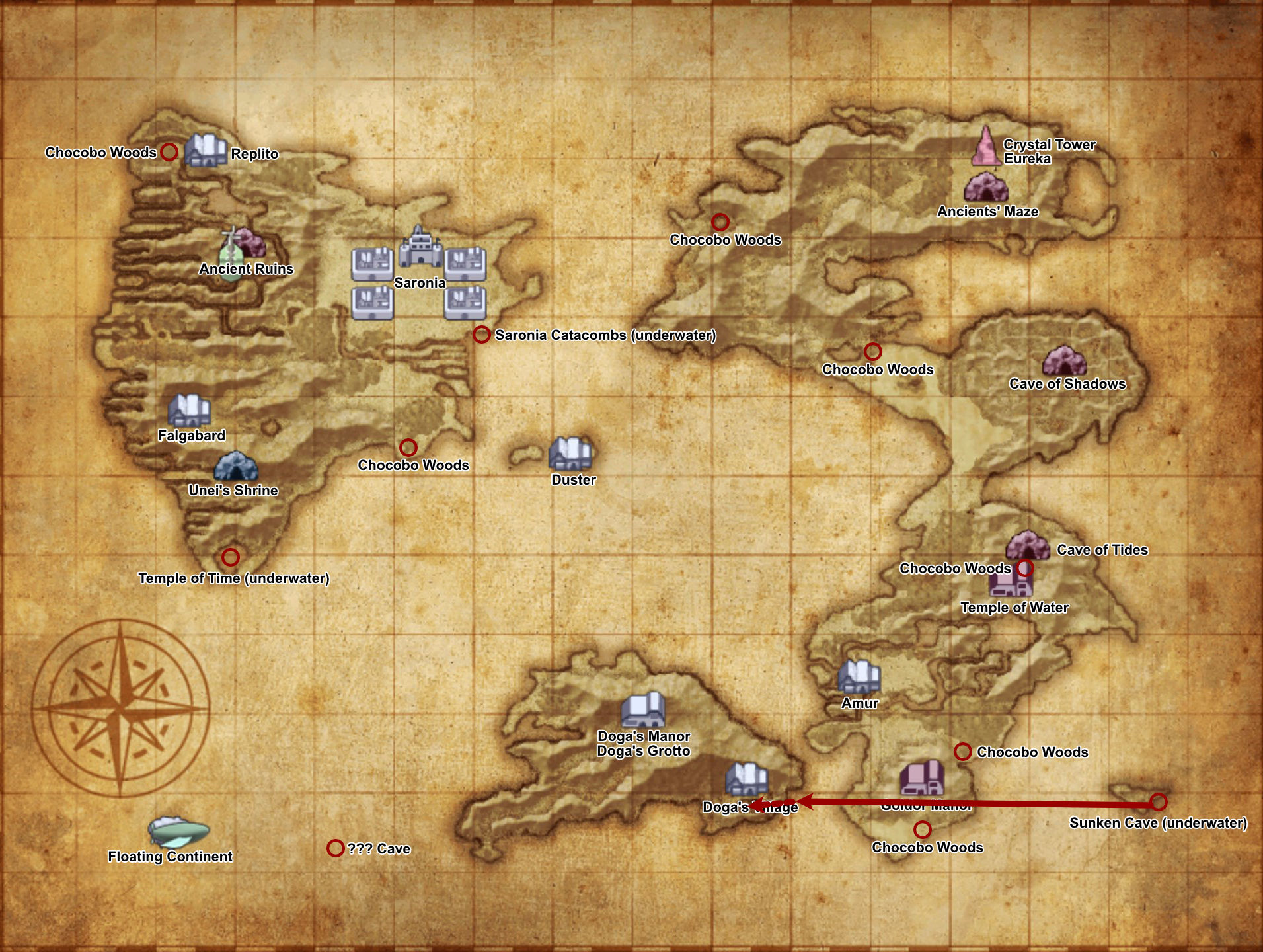 Doga's Village - world map