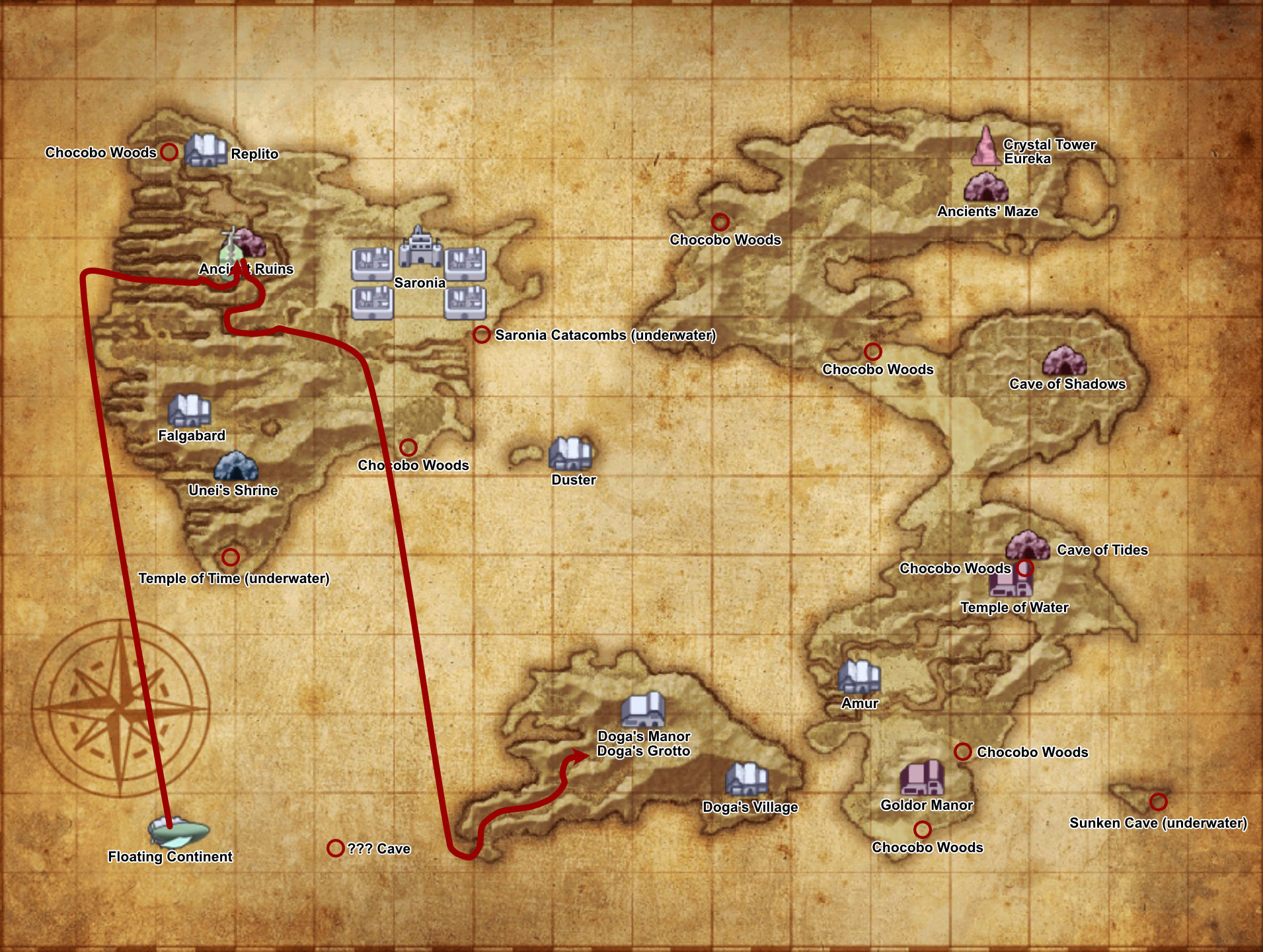 Doga's Grotto - world map